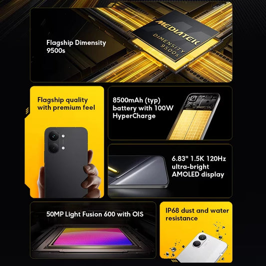 POCO X8 Pro, versione globale, batteria super da 6500 mAh, display AMOLED da 6,59" a 120 Hz, fotocamera da 50 MP, NFC, processore Dimensity 8500-Ultra, smartphone Android 16.