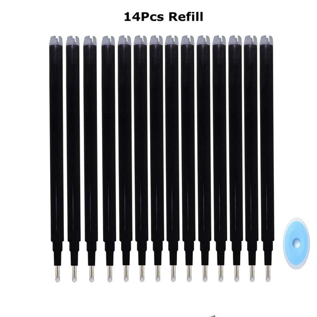 0.7mm Penna Cancellabile Magica Presse Penna Gel Set 8 Colori Cancellabile Asta di Ricarica Inchiostro Gel Cancelleria Penne Retrattili Maniglia Lavabile Asta