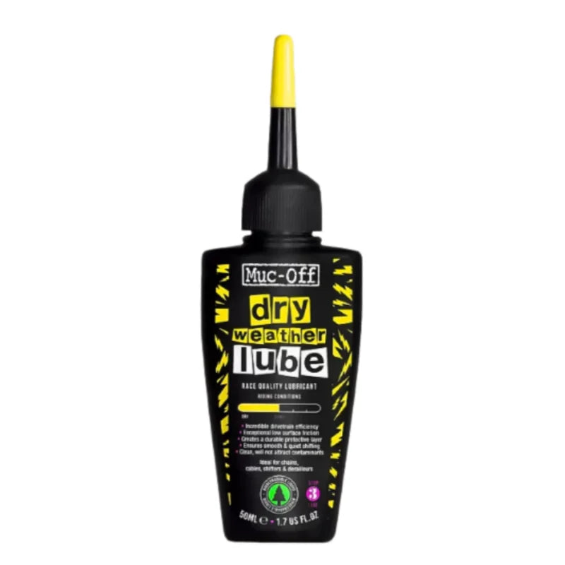 Lubrificante per Catene Muc-Off 50ml, per Uso a Secco o Bagnato, Adatto a Tutte le Condizioni Atmosferiche, Riduce l'Attrito e Garantisce Cambi Fluidi per Biciclette da Strada e MTB