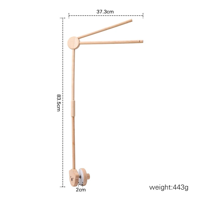 Carillon girevole per neonati Culla Imitazione Colore legno Appeso Sonaglio Bambino Lenitivo Giocattoli musicali 0-12 mesi Regalo per bambini