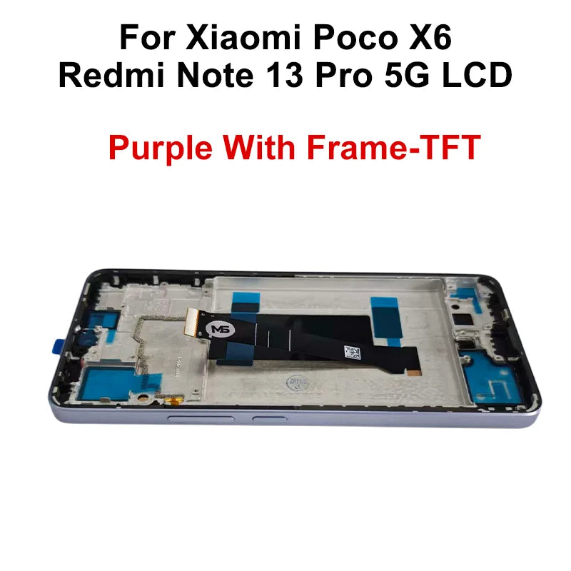 Display OLED per Xiaomi Poco X6, schermo LCD con digitalizzatore touch per Redmi Note 13 Pro 5G, modello 23122PCD1G, assemblaggio per Poco X6 Pro, display LCD K70E.