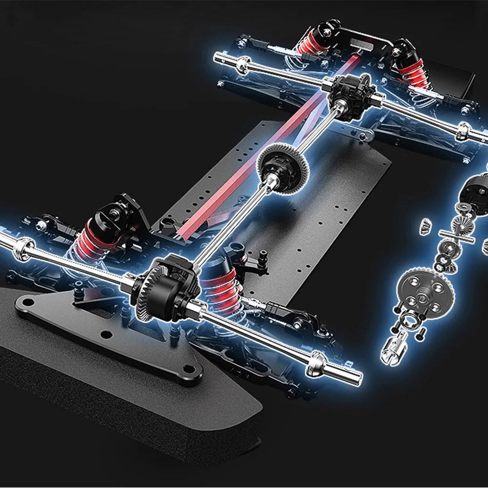 NUOVO MJX HYPER GO 7303 Auto RC 1:7 4WD con ESC 120A e Motore Brushless 2500KV, Auto Telecomandata ad Alta Velocità 60km/h per Drift e Fuoristrada, Regalo Giocattolo