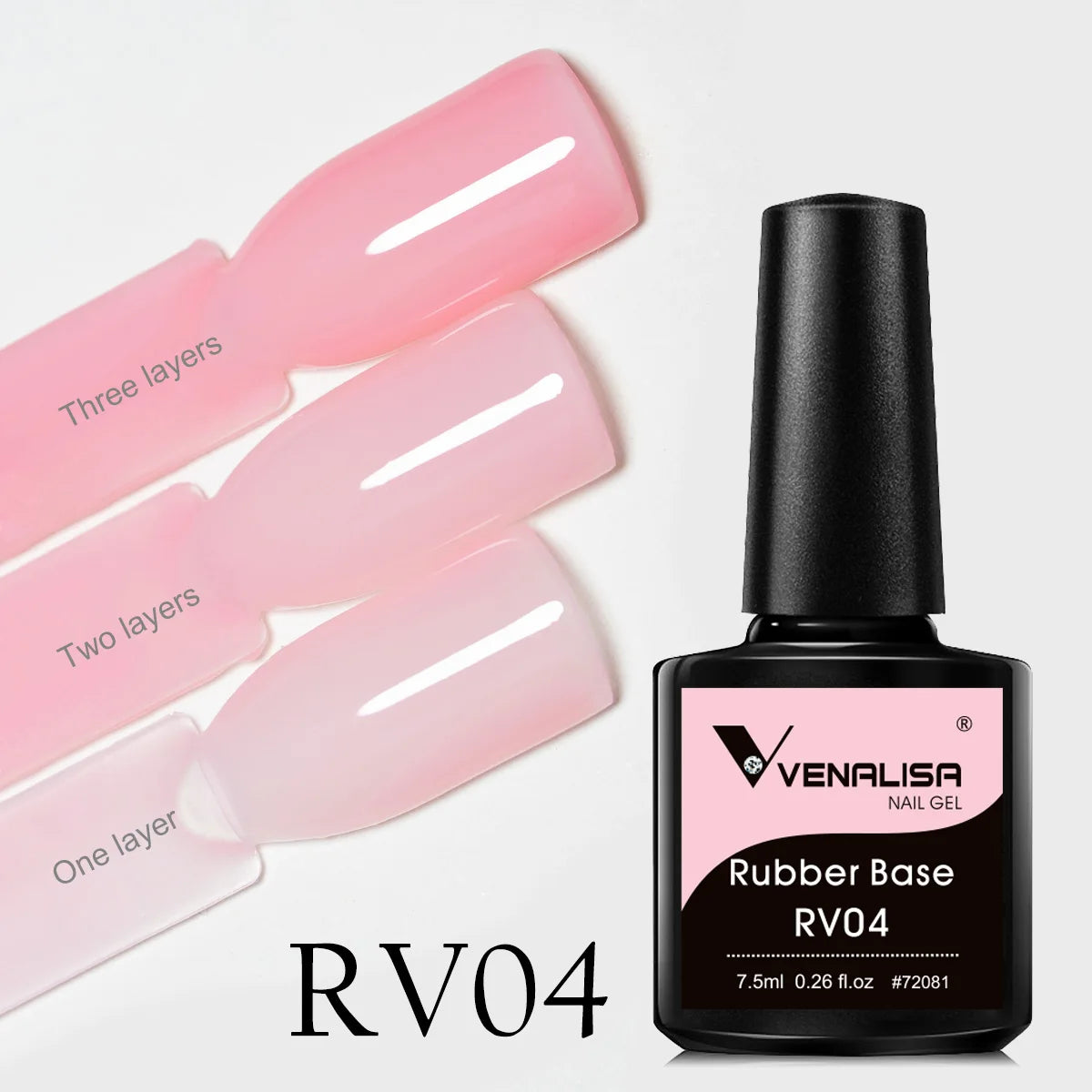 VENALISA Base in Gomma Cappotto Colore Gel per Unghie Smalto Gelatina Semi Trasparente Francese per Unghie Camouflage Soak off UV LED Gel per Unghie Smalto