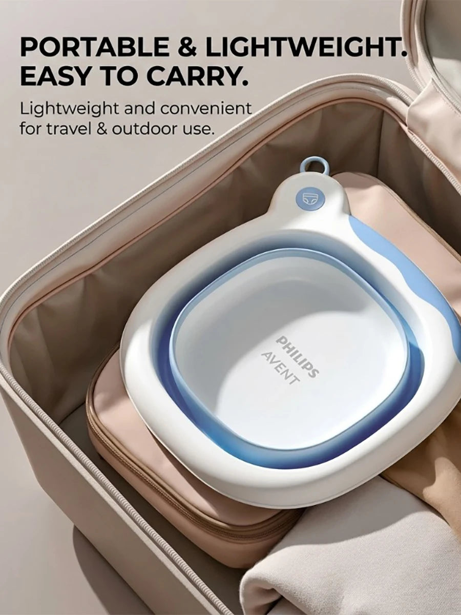 Philips Avent Vaschetta Pieghevole Antibatterica per il Bagnetto del Bambino 4,5L Vaschetta Portatile Resistente alle Cadute per il Bagnetto dei Neonati