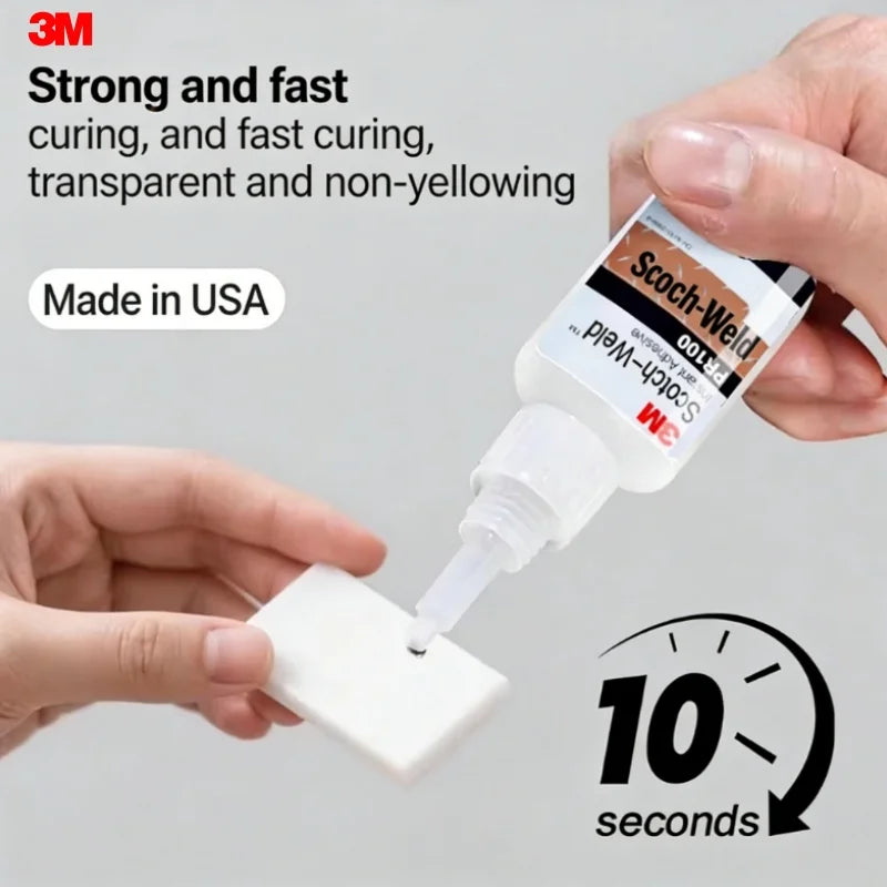 Adesivo Istantaneo Originale 3M Scotch-Weld CA40H 28.3g, Colla Super Forte a Media Viscosità, Asciugatura Rapida per Metallo, Plastica e Gomma