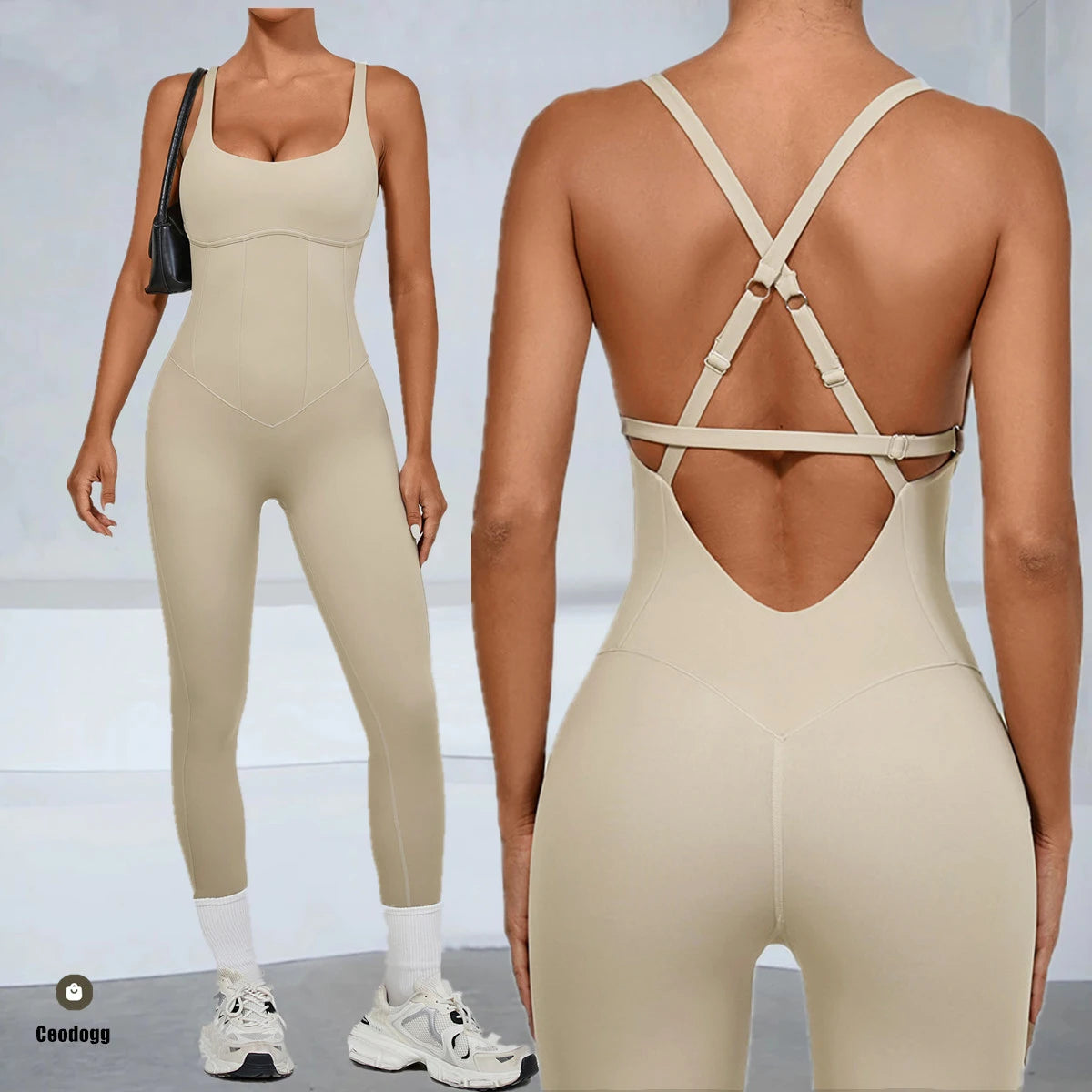 Regolabile Indietro Fitnes Donna Body Corsetto Yoga Set Push Up Palestra Tuta intera Tuta da allenamento Abbigliamento attivo femminile XP274