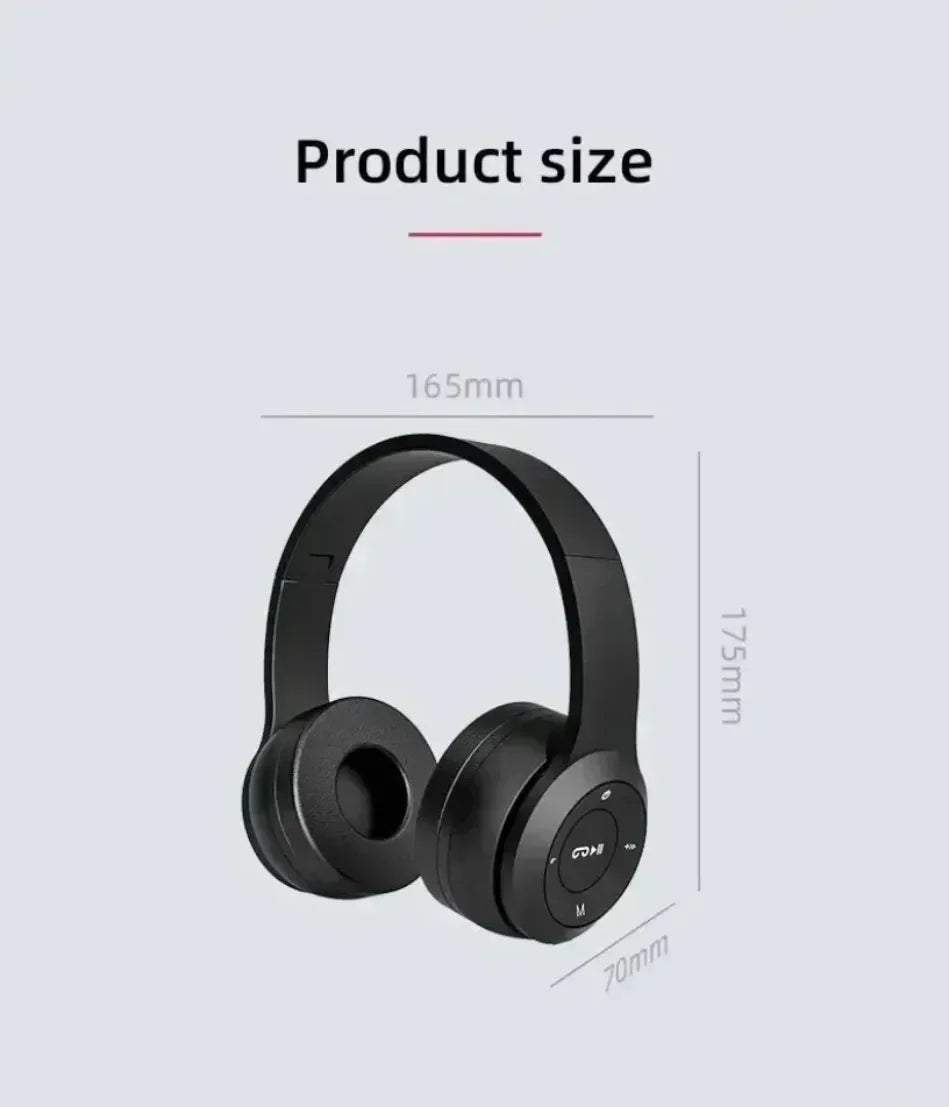 Cuffie Bluetooth 5.0 Pieghevoli Senza Fili, Auricolari Portatili HiFi Over-Ear per Sport, Viaggi, Uso Quotidiano, Giochi e Musica