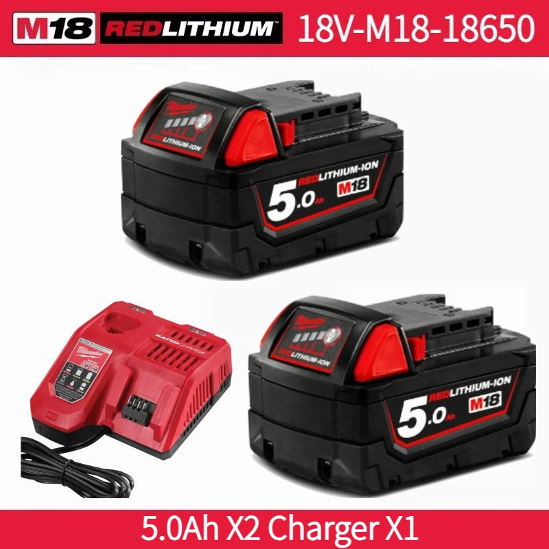 Nuova Batteria Milwaukee M18 8.0Ah ad Alta Potenza 18V Ricaricabile agli Ioni di Litio per Utensili Elettrici Cordless Milwaukee M18 Batteria 8Ah