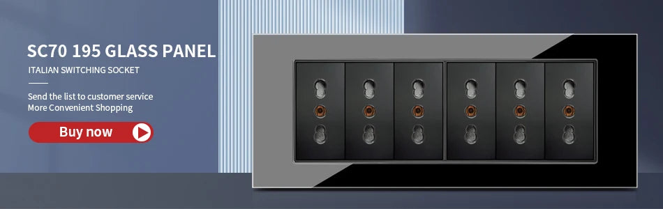 DELEFU Presa a Muro in Vetro Temperato Nero con USB Type-C per Ricarica Rapida, Interruttore Schuko, TV Sat, Telefono, Campanello, Italia/Cile
