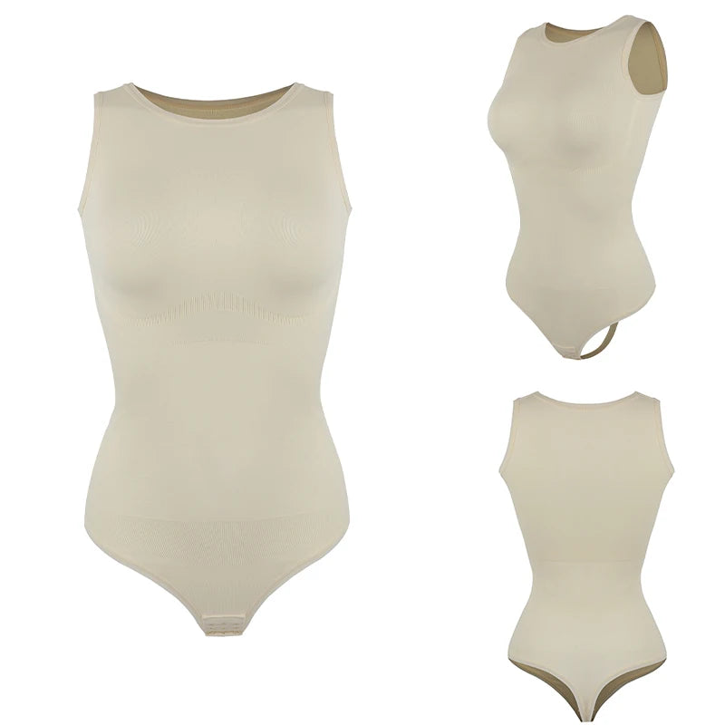 Perizoma Body per donna Tummy Control Shapewear Top Racerback Nuovo Body Modellante Collo alto Tuta Tuta
