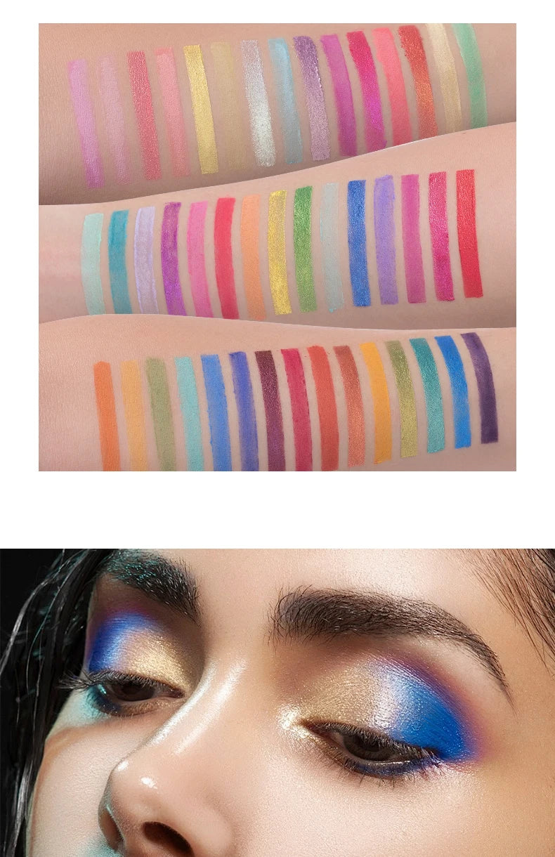 Beauty GlazedSpring's Faves BePerfect Beauty Palette di ombretti impermeabili Evidenziatore luccicante e trucco smaltato per contorno occhi