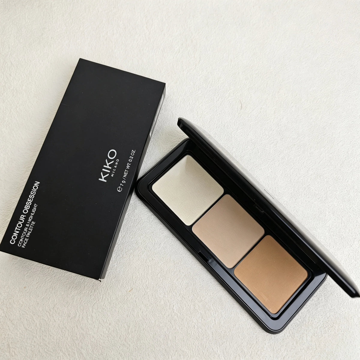 KIKO MILANO Palette Contour Obsession 2 Polveri Contour e 1 Illuminante, Palette Trucco Viso, Kit Contour Modellante Miscelabile