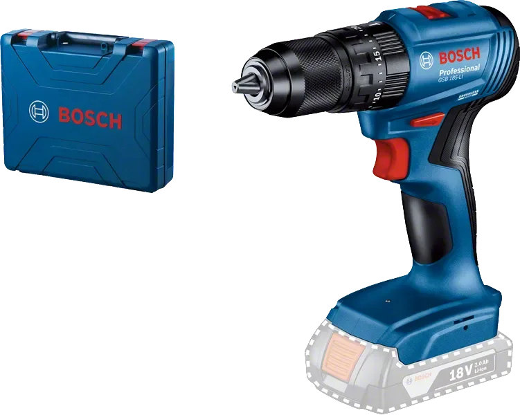 BOSCH GSB 185-LI Trapano avvitatore a percussione senza fili Brushless 18V, Avvitatore elettrico multifunzione, Utensili elettrici GSB185-LI