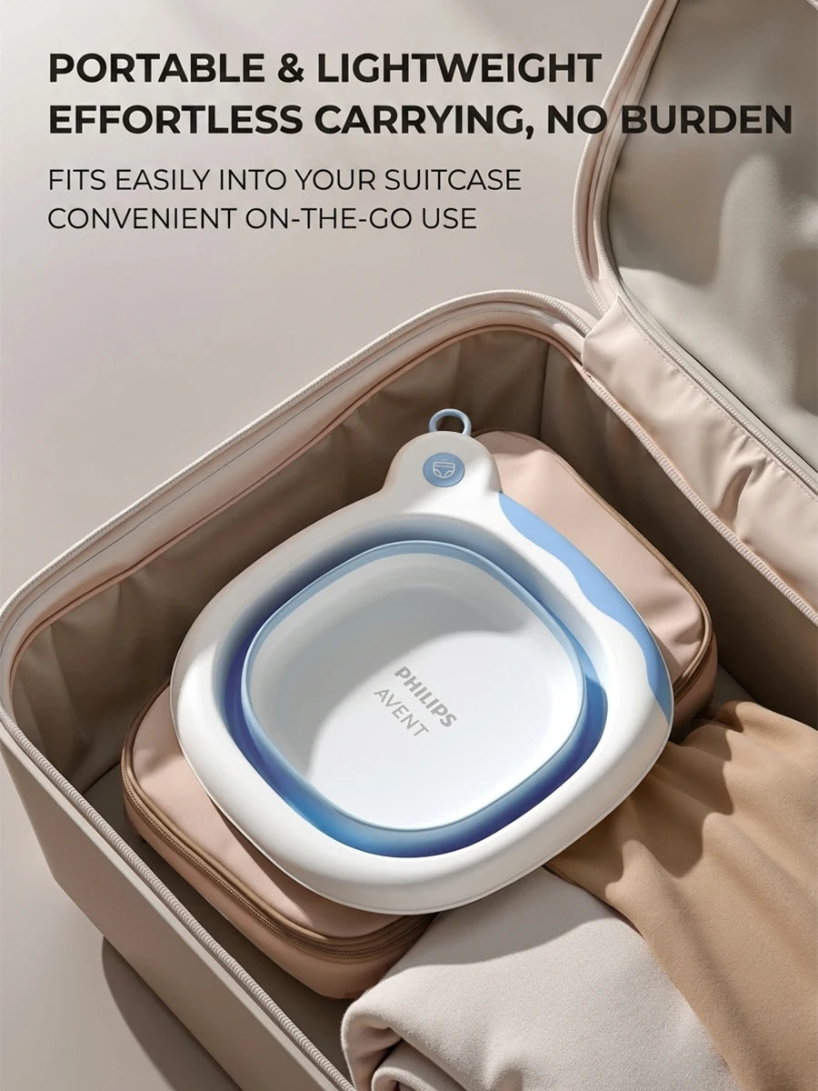 Philips Avent Vaschetta Pieghevole Antibatterica per il Bagnetto del Bambino 4,5L Vaschetta Portatile Resistente alle Cadute per il Bagnetto dei Neonati