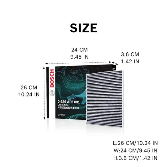 Filtro abitacolo attivo Bosch AF5081 per Audi A3 Q2 Q3 Seat Leon Ateca, per Skoda Octavia Superb Karoq Kodiaq【OE:5Q0819644】