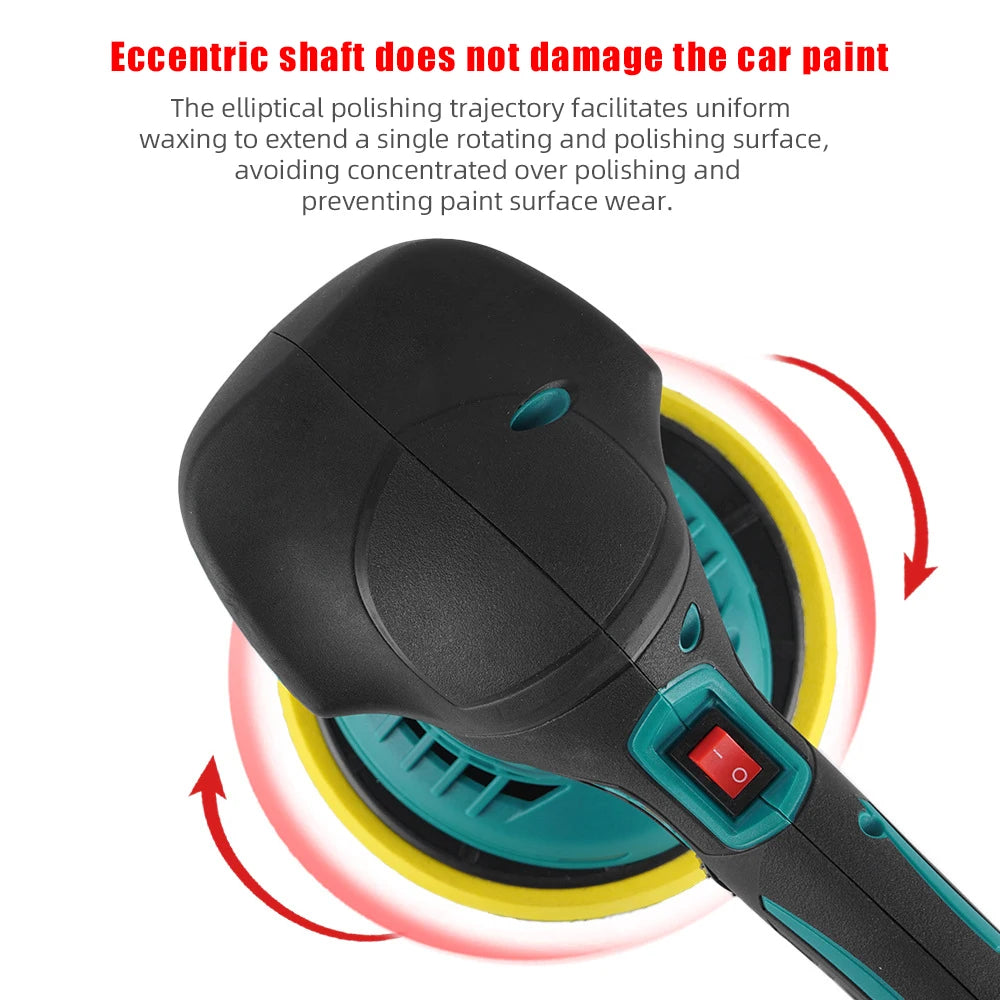 Lucidatrice elettrica per auto, 2500-7000 giri/min, strumento per lucidatura elettrica, 6 velocità, senza fili, macchina per lucidatura auto, compatibile con batteria Makita 21V