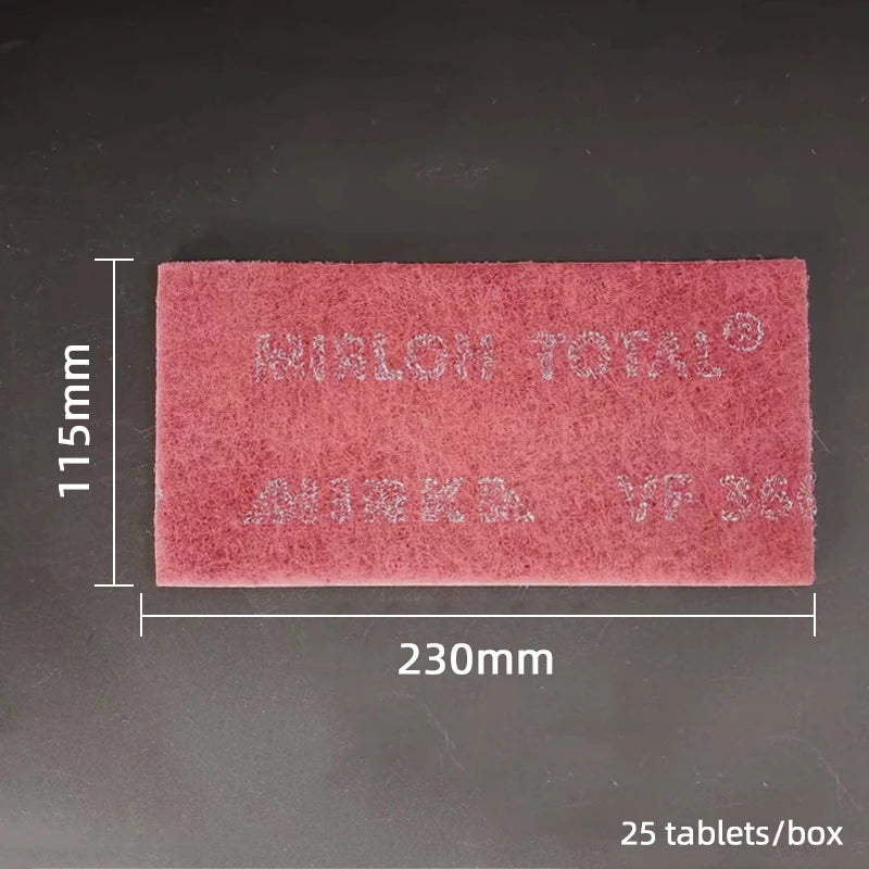 Tampone Abrasivo Rettangolare Originale MIRKA Rosso-Grigio 1500/360 in Nylon per Lucidatura di Lavelli e Bagni