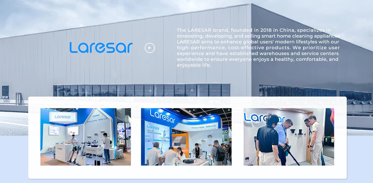 Laresar L20 Robot Aspirapolvere con 5000Pa di Aspirazione, Navigazione LDS, Stazione di Svuotamento Automatico, Controllo Smart APP per Pavimenti e Tappeti