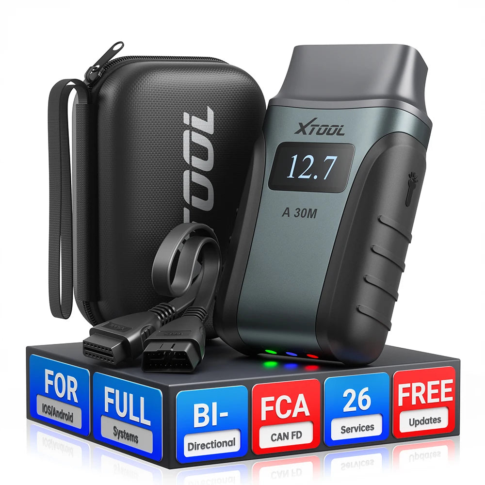 XTOOL A30M OBD2 Scanner Strumenti diagnostici Bluetooth Scanner automobilistico Aggiornamento gratuito a vita Bidirezionale CAN FD FCA 26+ Reset