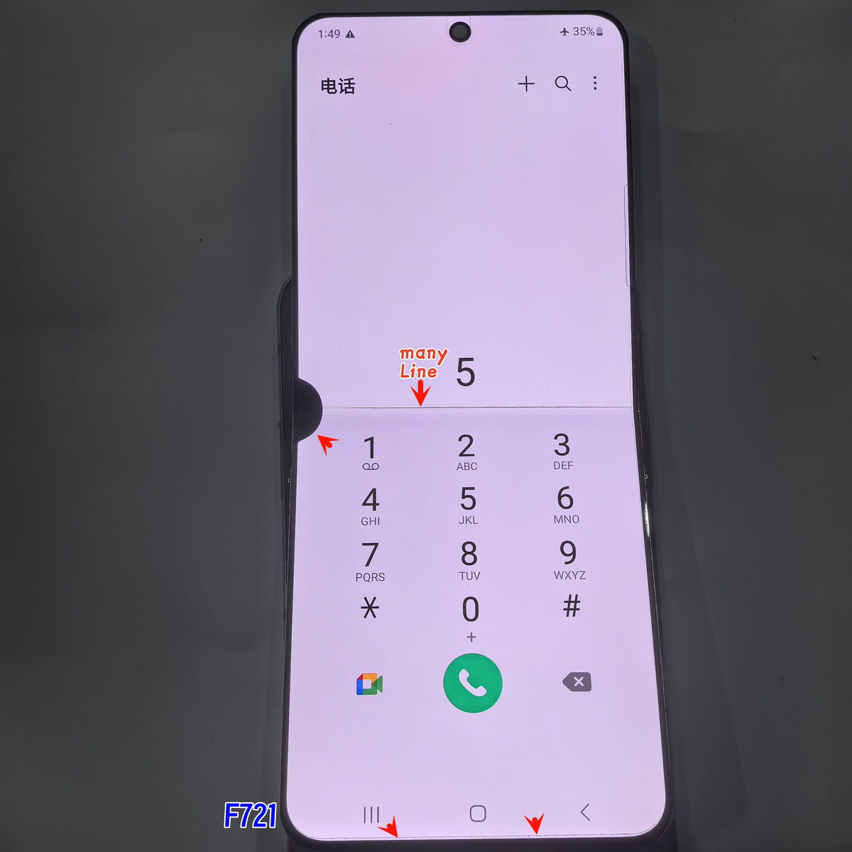 Display LCD Super AMOLED da 6.7'' 100% Testato per Samsung Z Flip 4 SM-F7210 F721 F721W F721U, Schermo Touch Sostitutivo Con Difetti
