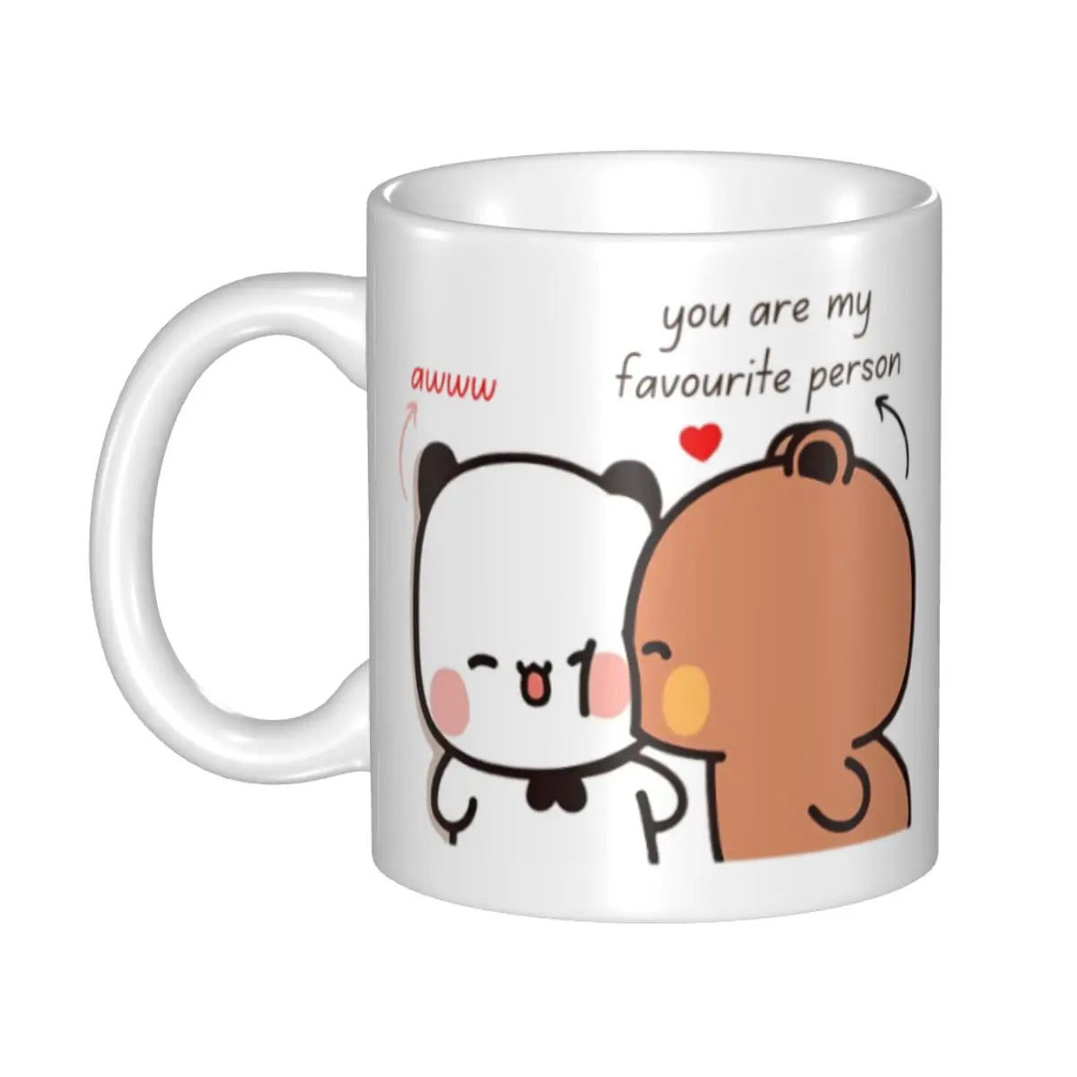 Tazze personalizzate per coppia Bubu Dudu Panda e Brownie Bear Tazza da caffè per tè al latte in ceramica fai-da-te