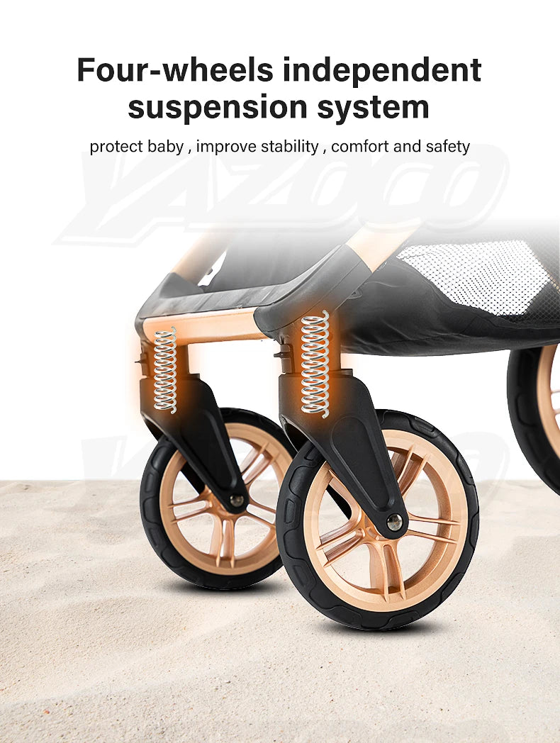 Passeggino 3 in 1 Passeggino multifunzionale Facile da viaggio pieghevole Seggiolino di sicurezza per carrozzina portatile Standard UE Spedizione gratuita