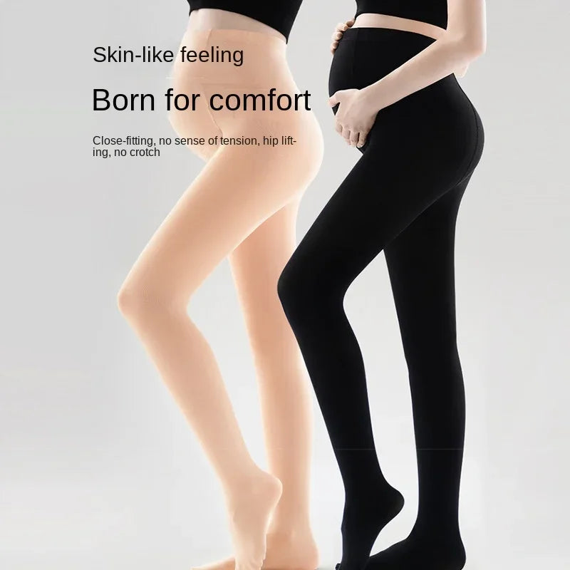 Leggings per gravidanza a vita alta Abiti premaman skinny per donne incinte Leggins lavorati a maglia con supporto per la pancia Pantaloni modellanti per il corpo