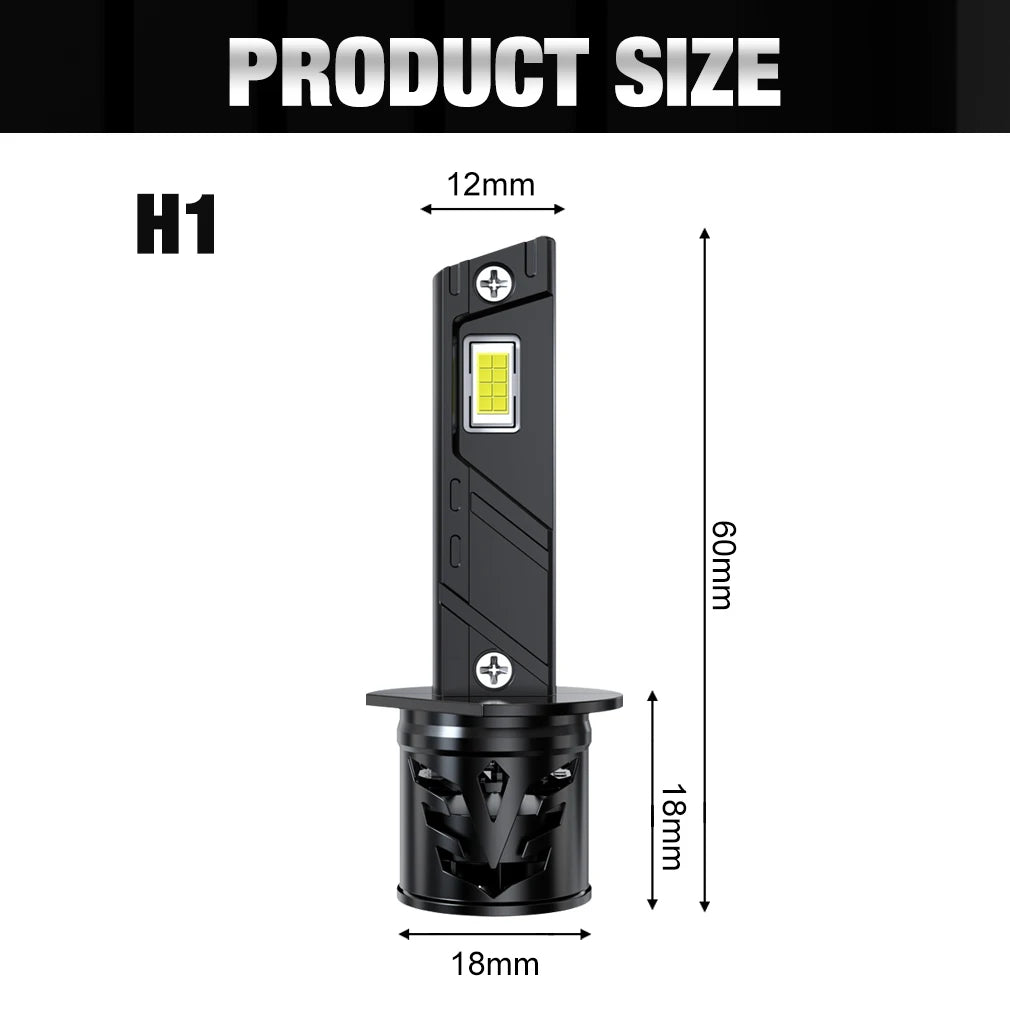 XSTORM H1 Lampadine LED 40000LM 100W Fari LED H1 Canbus con Ventola, Luci Turbo per Auto 6000K 12V Plug & Play