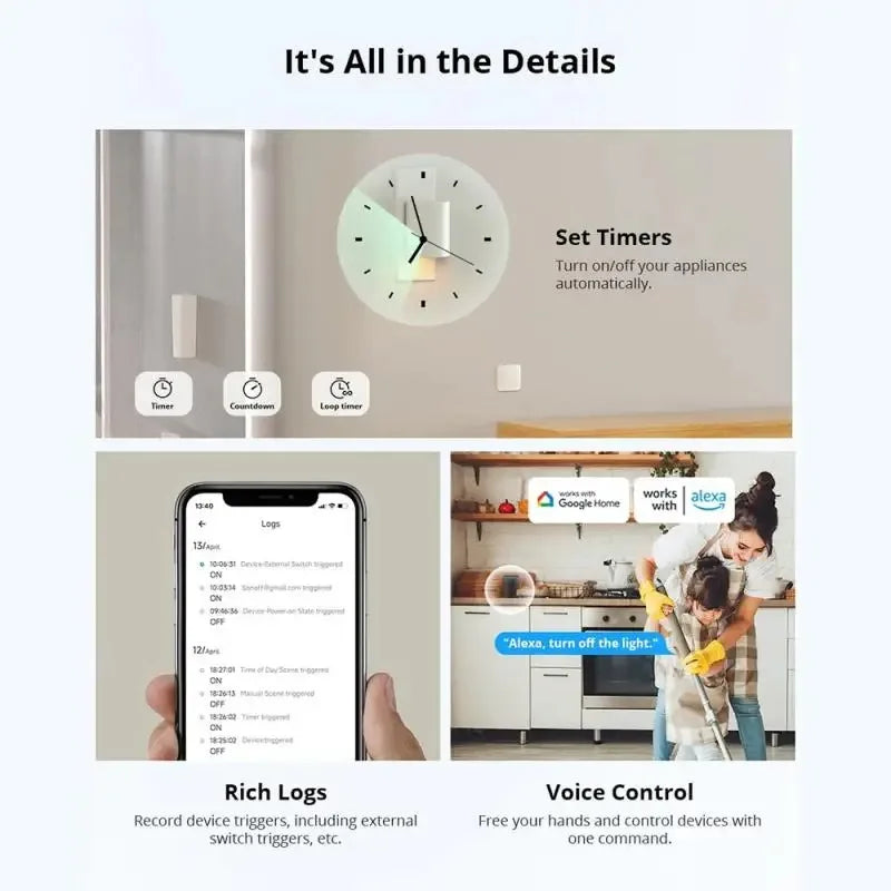 SONOFF MINIR4M Matter SONOFF MINI R4 Matter Sonoff Mini R4 Extreme Wifi Smart Switch Matter Relè con App EWeLink Homekit