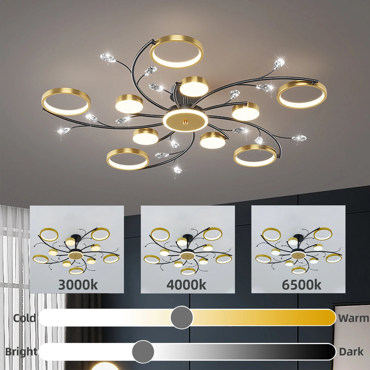 Plafoniera moderna e lussuosa per interni, lampadario a sospensione a LED, lampade da soffitto per soggiorno, camera da letto, cucina, apparecchi di illuminazione