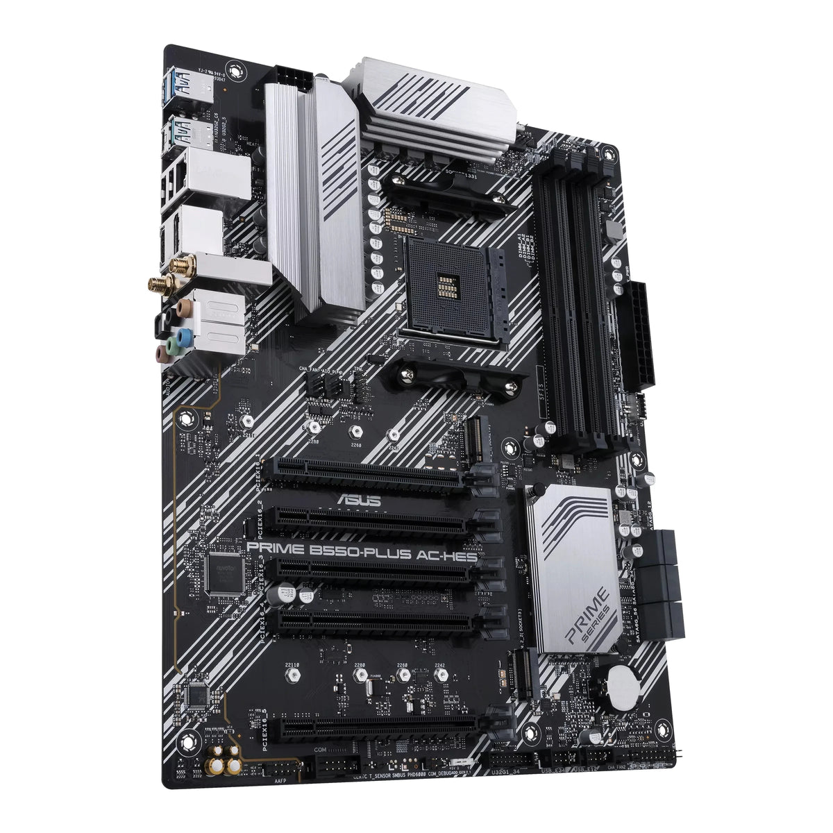 Scheda Madre ASUS PRIME B550-PLUS AC-HES AM4 AMD B550 ATX Dual M.2 Supporto CPU Ryzen 4300 Ryzen 5600 Ryzen 4700 Ryzen 5700