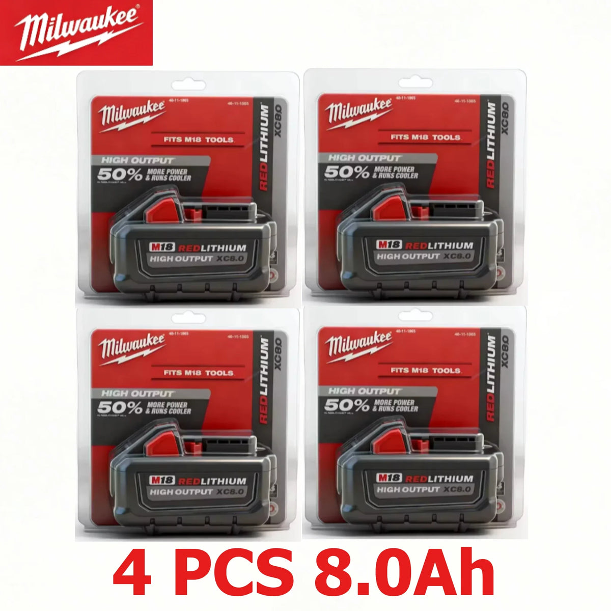 Batteria agli ioni di litio Milwaukee M18 18V 6.0Ah 12.0Ah ad alta potenza, 100% originale, per utensili elettrici a batteria 48-11-1850 48-11-1815