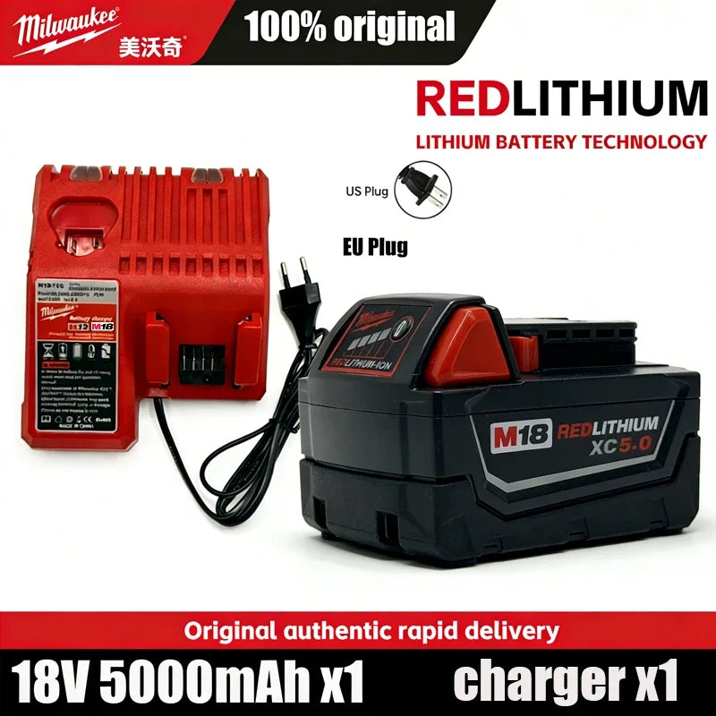 Caricabatterie multi-tensione Milwaukee M12-18FC, compatibile con M12 M18 48-11-1880, 48-11-2460, 48-59-1803, batteria Milwaukee a ricarica rapida