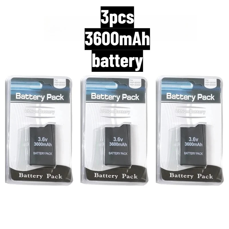 Batteria di Ricambio al Litio 3600/2400mAh per Console di Gioco Portatile PSP2000, Compatibile con PS Lite PSP-2PSP-3004