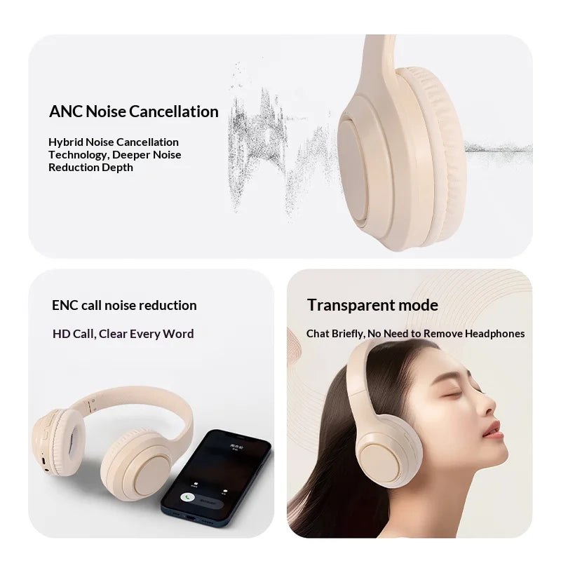Cuffie wireless originali Lenovo, auricolari Bluetooth 5.0 over-ear, cuffie pieghevoli per sport e gaming, auricolari Bluetooth.