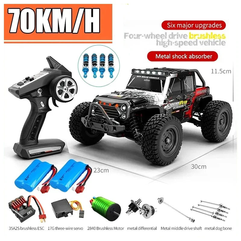 16103PRO 1:16 4WD Auto RC con LED 2.4G Auto telecomandate 70KM/H Drift ad alta velocità Monster Truck per bambini VS WLtoys 144001 Giocattoli