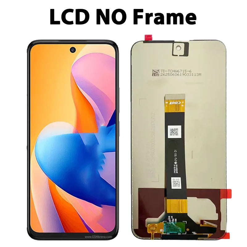6.7 ''IPS LCD Per TCL 60R 5G LCD T519H Display Touch Screen Digitizer Assembly Per TCL 60 R 5G Parti di Ricambio Dello Schermo