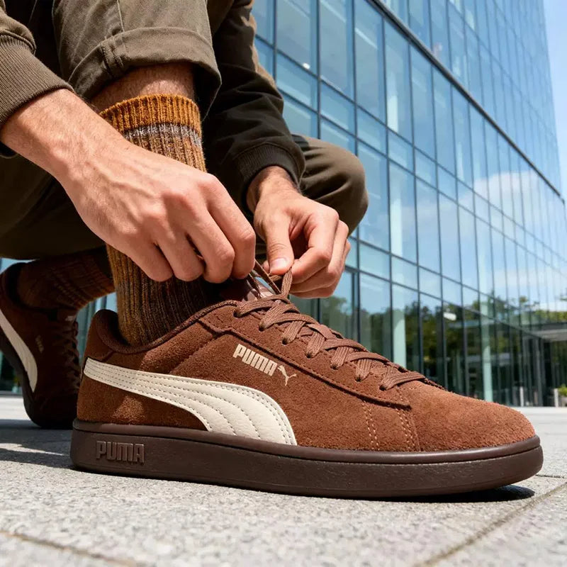 Sneaker Casual Retro PUMA in Pelle Scamosciata con Suola Morbida, Resistenti e Adatte per la Città, Scarpe Sportive Semplici a Taglio Basso 390984-35