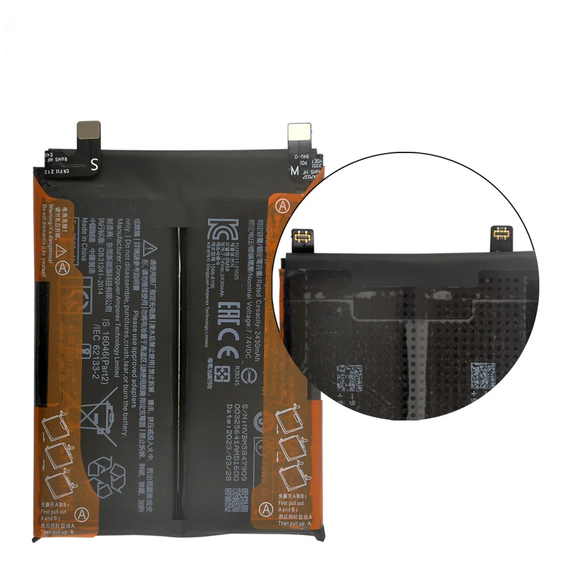 Batteria originale BM58 5000mAh al 100% per batterie di ricambio per telefono Xiaomi 11T Pro 5G/Mix 4