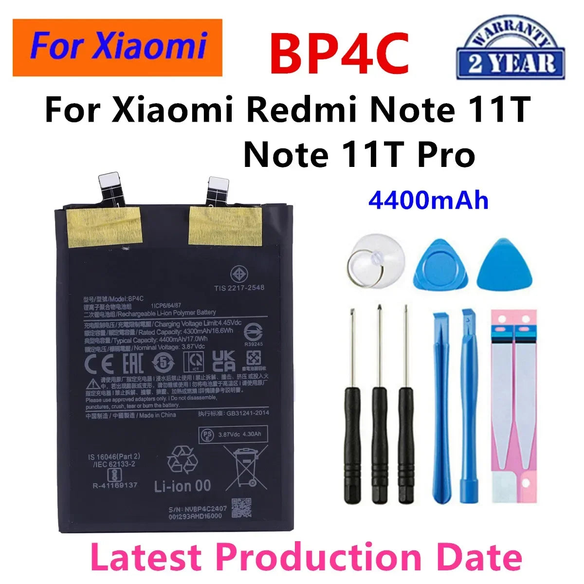 Batteria BP48 BP41 BP53 BP4K BP47 BP5E BP44 BP4C BP4H per Xiaomi Redmi Note 11T 12 Pro /K50 /K20 Pro/A5 /K70 Ultra