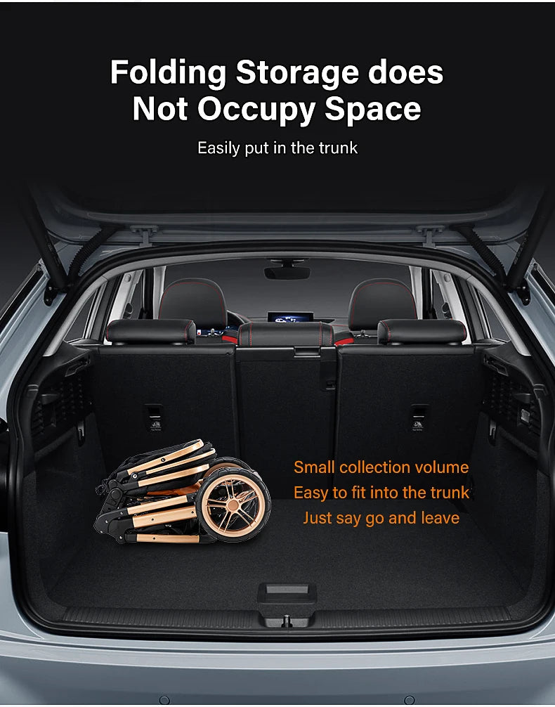 Passeggino 3 in 1 Passeggino multifunzionale Facile da viaggio pieghevole Seggiolino di sicurezza per carrozzina portatile Standard UE Spedizione gratuita
