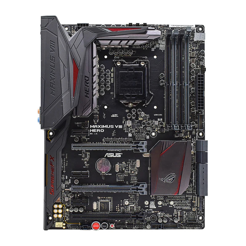 Scheda madre ASUS MAXIMUS VIII HERO, compatibile con CPU I7 6700K, 7700K, 7700, I5 6500, 7600, I3 6300, 6100, 4×DDR4 3733MHz, M.2, Z170.
