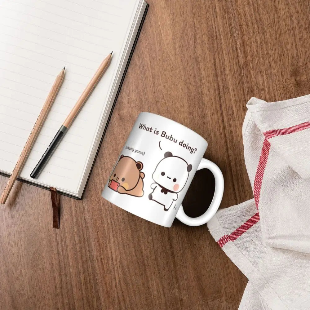 Tazze personalizzate per coppia Bubu Dudu Panda e Brownie Bear Tazza da caffè per tè al latte in ceramica fai-da-te