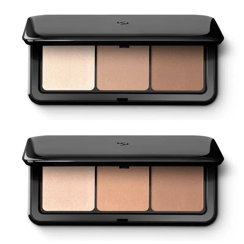 KIKO Contour Obsession Palette Contour & Highlighter per Scolpire Naso e Linea della Mascella, Trucco Viso Facile da Sfumare, Compatto con Specchio Integrato