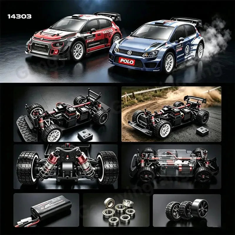 MJX HYPER GO 1/14 14304 14303 60KM/H Auto da Corsa RC Fuoristrada ad Alta Velocità con Trazione Integrale e Motore Brushless 2.4G, Regalo per Ragazzi