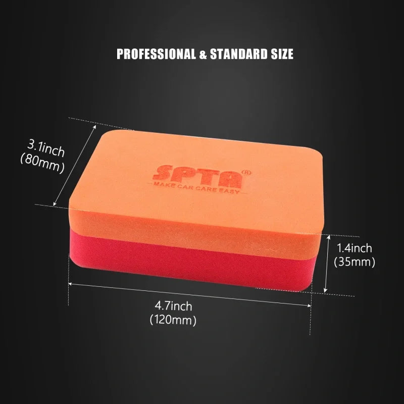 SPTA 1 pz Spugna Applicatrice per Rivestimento Ceramico per Vetri Auto, Ceratura, Lucidatura, Acciaio Verniciato, Lucidatura Durevole per Pneumatici