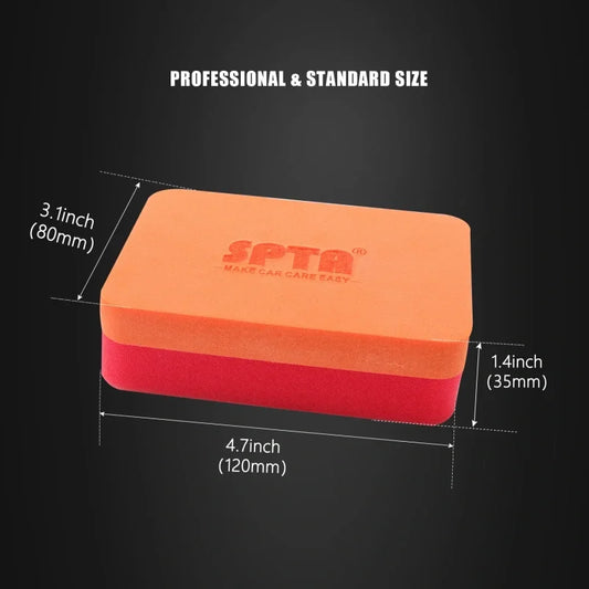 SPTA 1 pz Spugna Applicatrice per Rivestimento Ceramico per Vetri Auto, Ceratura, Lucidatura, Acciaio Verniciato, Lucidatura Durevole per Pneumatici