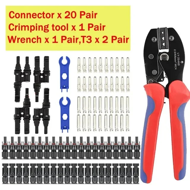 600/400/200/100/40/20/10 pezzi Kit connettori solari fotovoltaici 1000V 30A Connettori Solor da pannello per cavo fotovoltaico/MC 2,5/4/6mm2