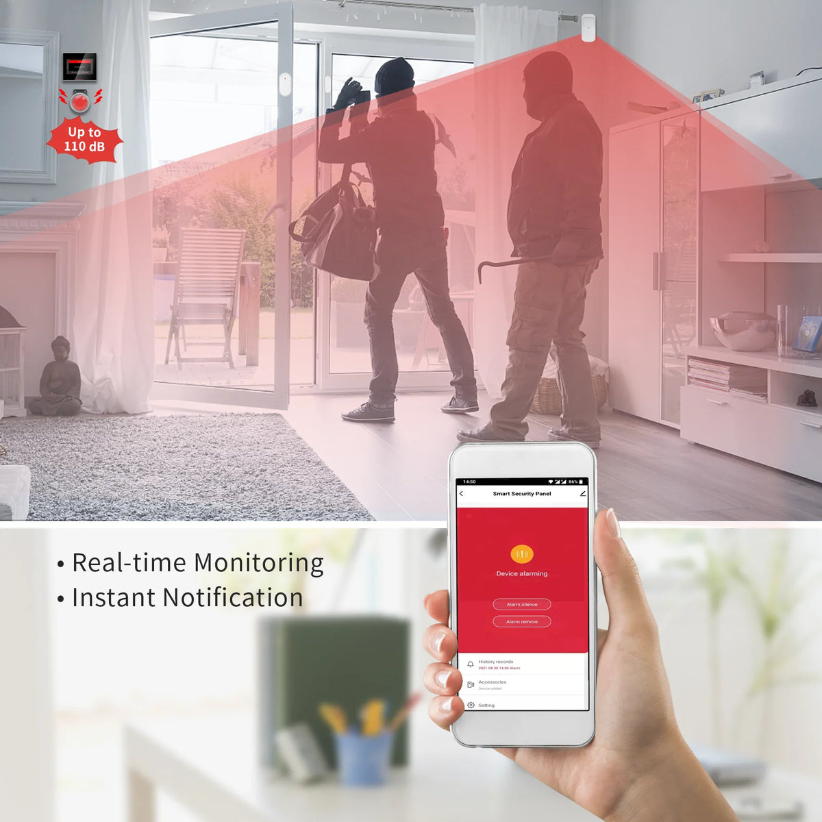 Staniot WiFi versione Tuya kit di sistemi di allarme di sicurezza domestica Wireless WiFi intelligenti compatibili con Alexa e G