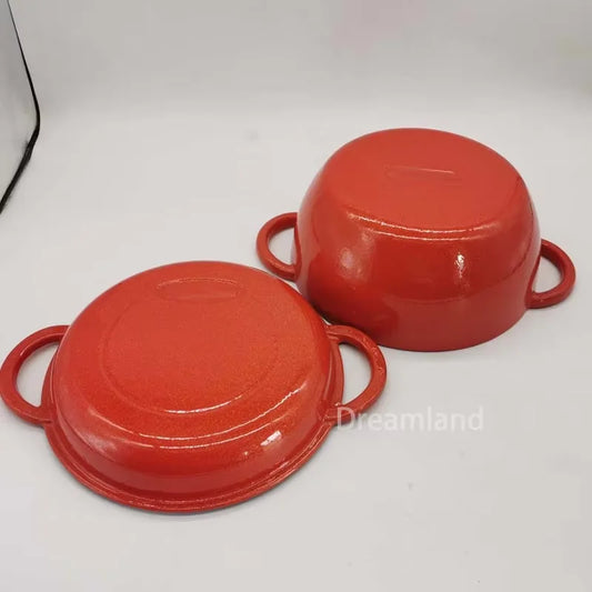 Casseruola Multifunzionale in Ghisa Smaltata da 4,8L 26cm con Coperchio, Pentola per Stufati e Pane, per 3-5 Persone